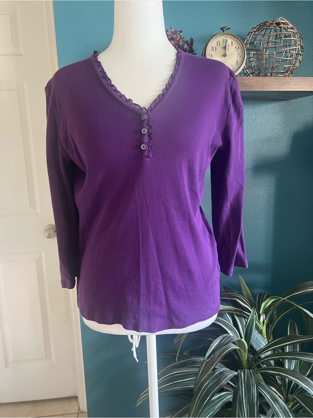 Ralph Lauren Deep Purple Long Sleeve Top